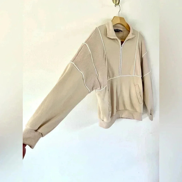 Kittenish Save The Drama Beige Sweatshirt and Jogger Cozy Lounge Set Size Small - Picture 8 of 15